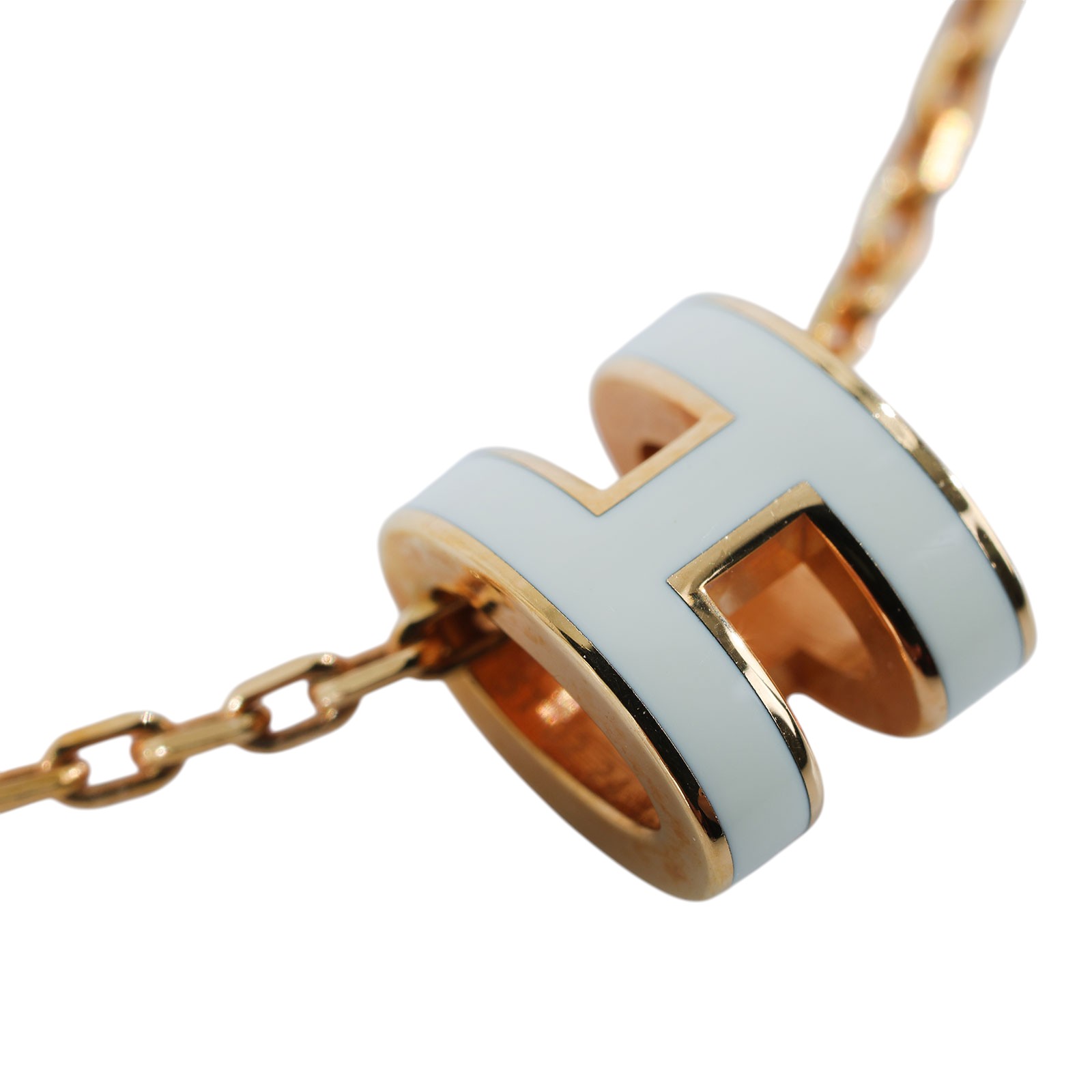 愛馬仕 Hermes Mini Pop H 墜飾 白色 H147992Fv49 H POP MINI項鍊 原廠盒子/防塵袋