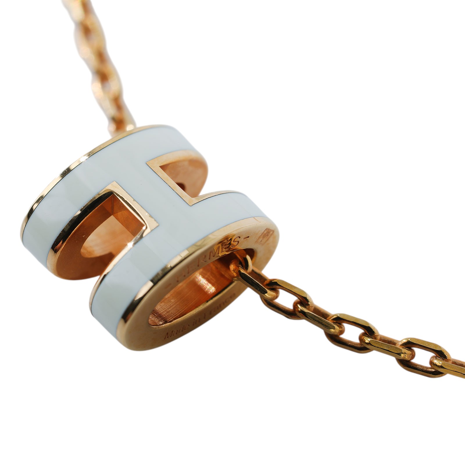 愛馬仕 Hermes Mini Pop H 墜飾 白色 H147992Fv49 H POP MINI項鍊 原廠盒子/防塵袋