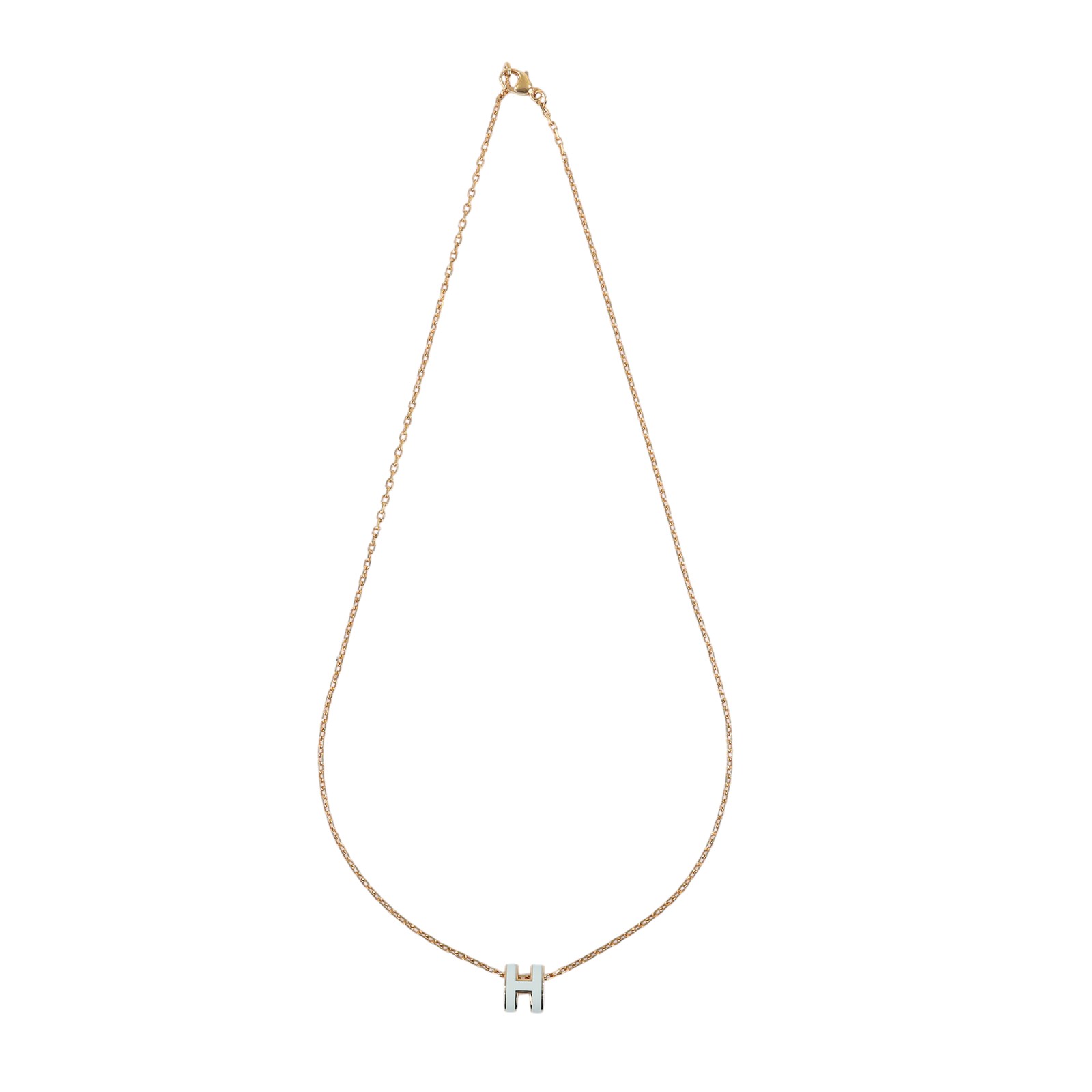 愛馬仕 Hermes Mini Pop H 墜飾 白色 H147992Fv49 H POP MINI項鍊 原廠盒子/防塵袋