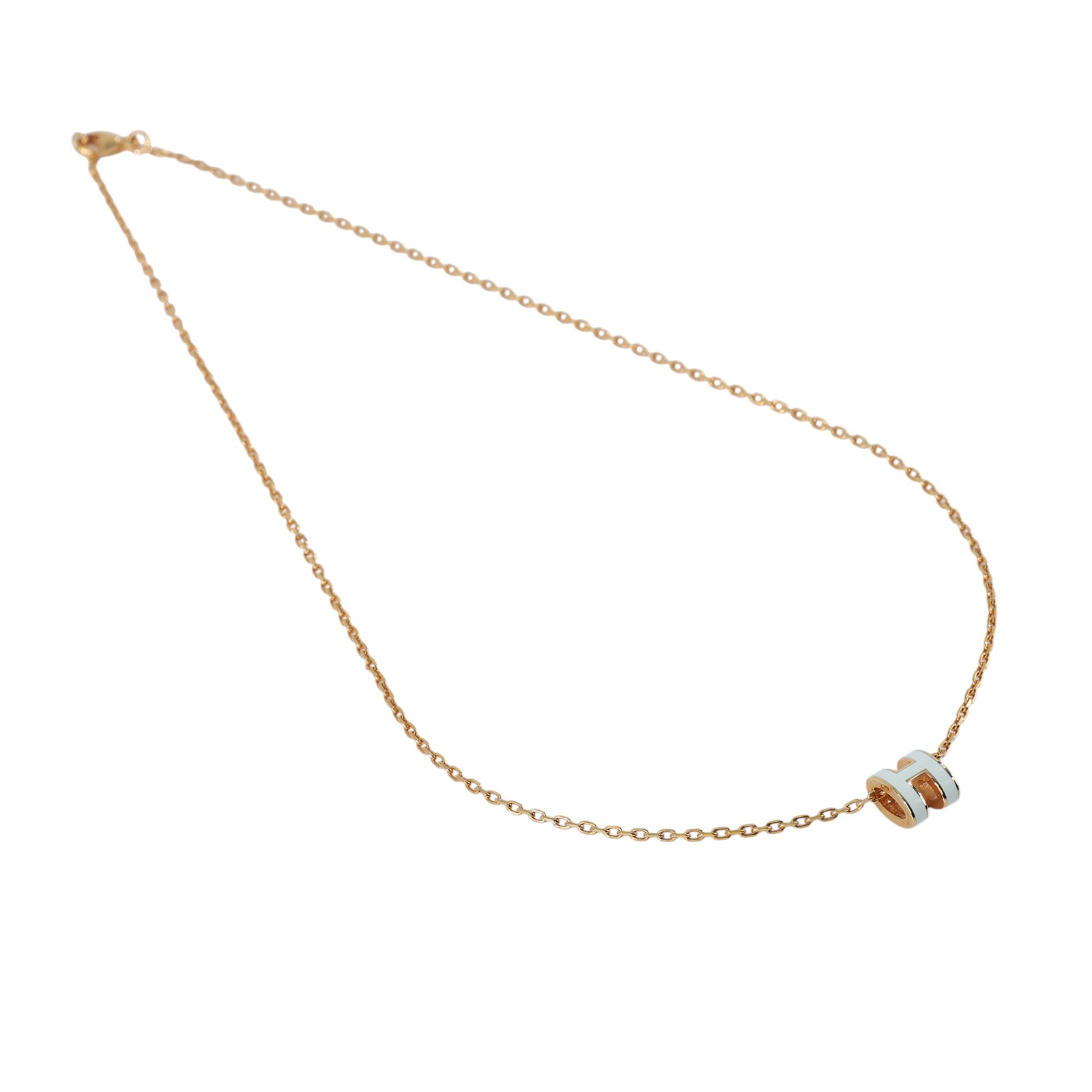 愛馬仕 Hermes Mini Pop H 墜飾 白色 H147992Fv49 H POP MINI項鍊 原廠盒子/防塵袋