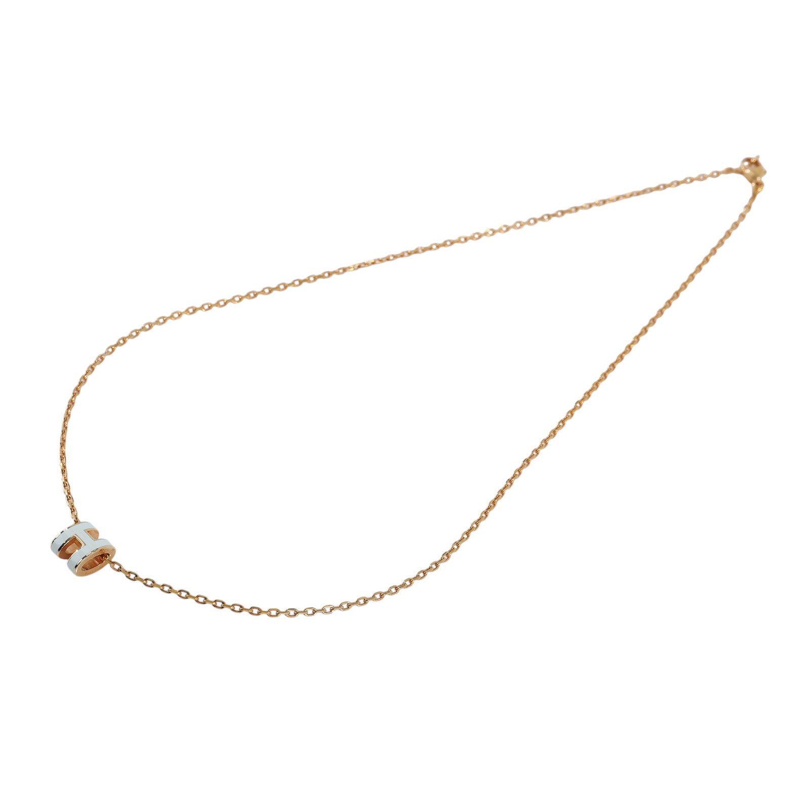 愛馬仕 Hermes Mini Pop H 墜飾 白色 H147992Fv49 H POP MINI項鍊 原廠盒子/防塵袋