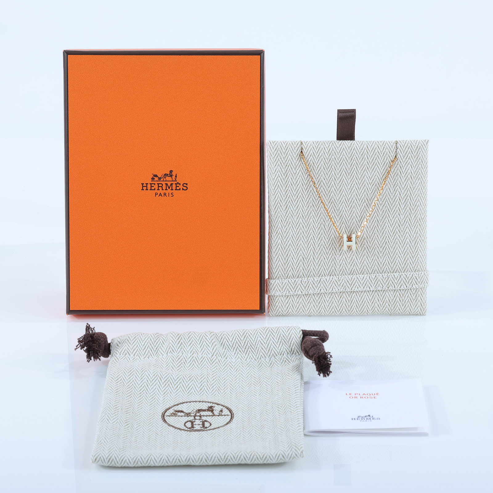 愛馬仕 Hermes Mini Pop H 墜飾 白色 H147992Fv49 H POP MINI項鍊 原廠盒子/防塵袋