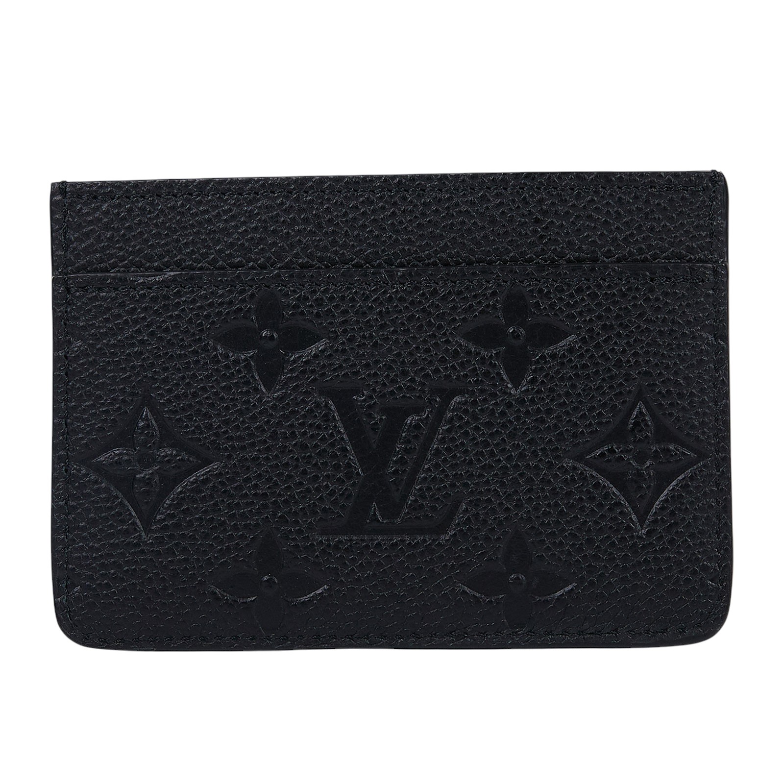 路易威登 LOUIS VUITTON 卡片套 卡夾 Monogram塗層帆布 壓花粒面 牛皮 M69171 晶片款 黑壓紋卡夾 原廠盒子/防塵袋