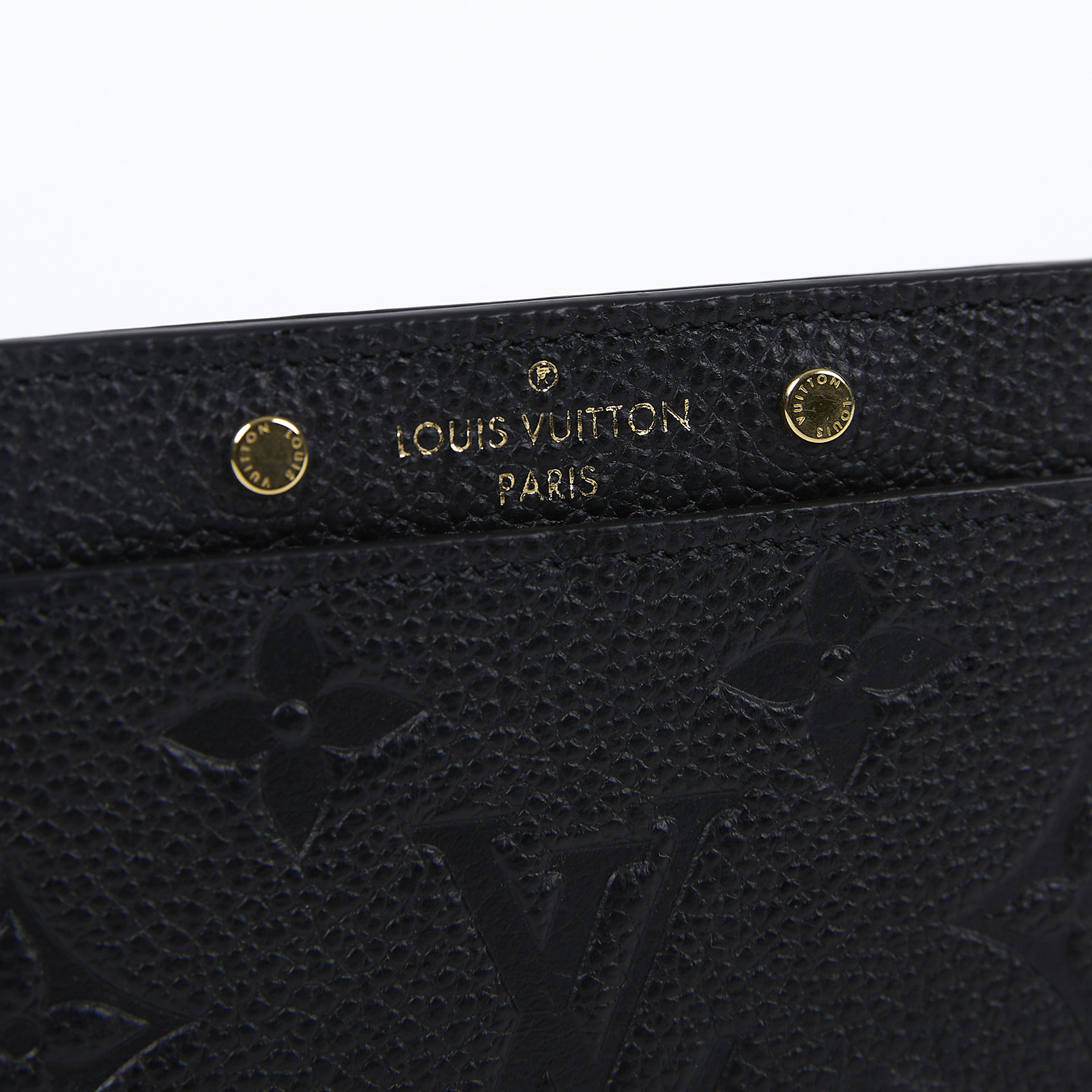 路易威登 LOUIS VUITTON 卡片套 卡夾 Monogram塗層帆布 壓花粒面 牛皮 M69171 晶片款 黑壓紋卡夾 原廠盒子/防塵袋