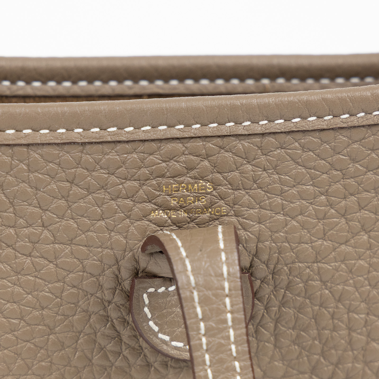 愛馬仕 Hermès Evelyne 16 Amazone bag 伊芙琳包 大象灰 深藍 金色五金 H069426CCBF K刻  原廠盒子/防塵袋/購買證明