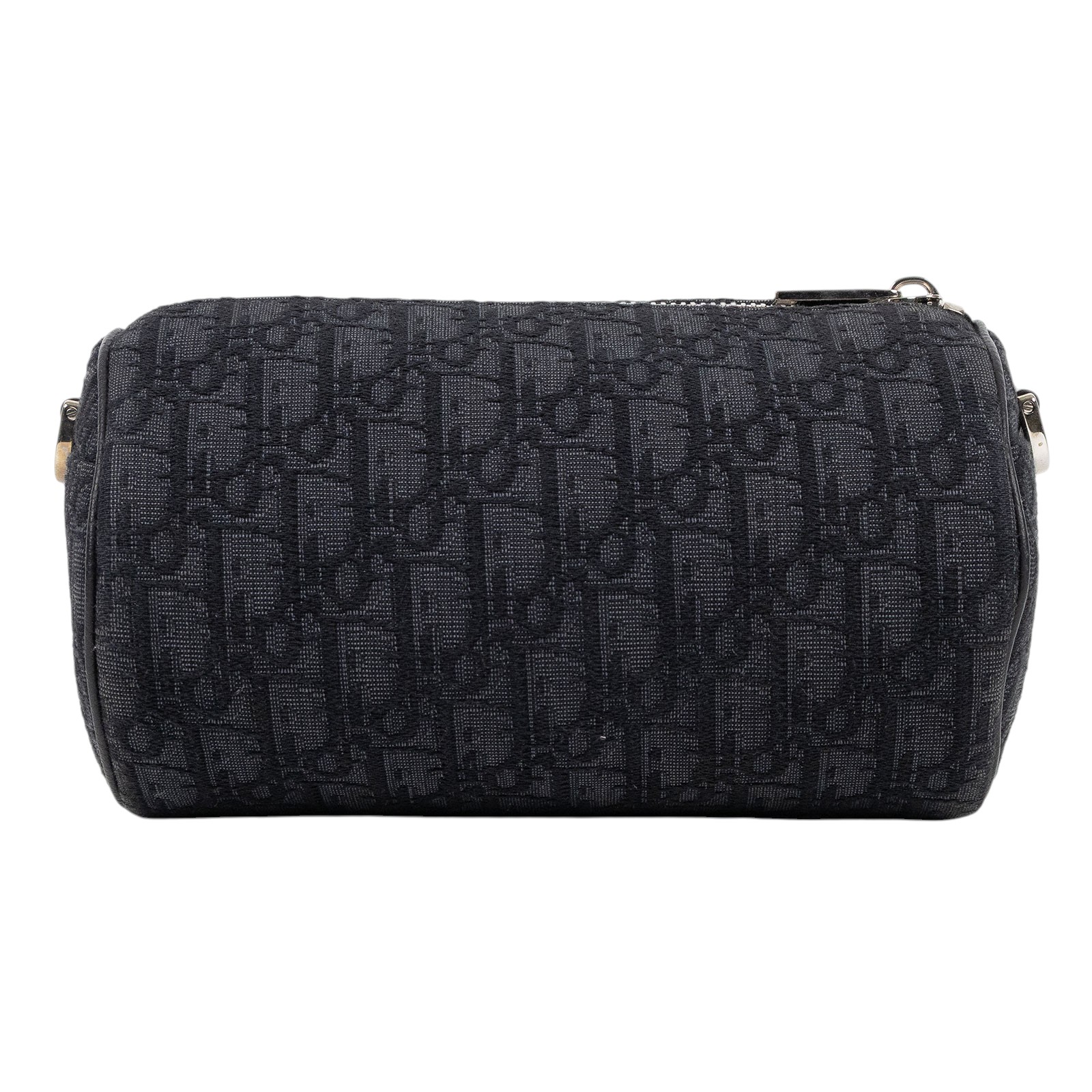 迪奧 CHRISTIAN DIOR Roller Bag 斜背包滾筒包 1ROPO061YKY 黑老花圓筒包 防塵袋/購買證明/背帶