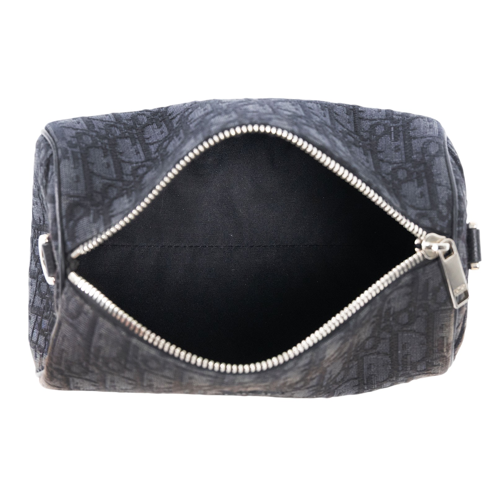 迪奧 CHRISTIAN DIOR Roller Bag 斜背包滾筒包 1ROPO061YKY 黑老花圓筒包 防塵袋/購買證明/背帶