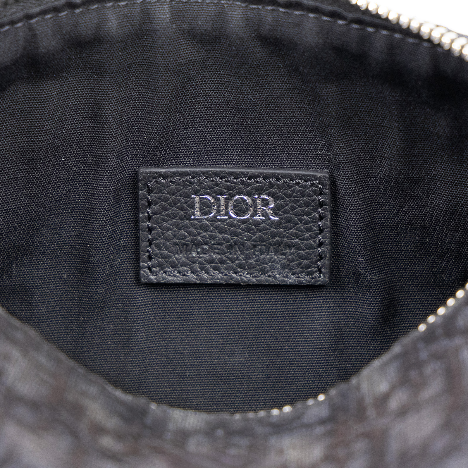 迪奧 CHRISTIAN DIOR Roller Bag 斜背包滾筒包 1ROPO061YKY 黑老花圓筒包 防塵袋/購買證明/背帶