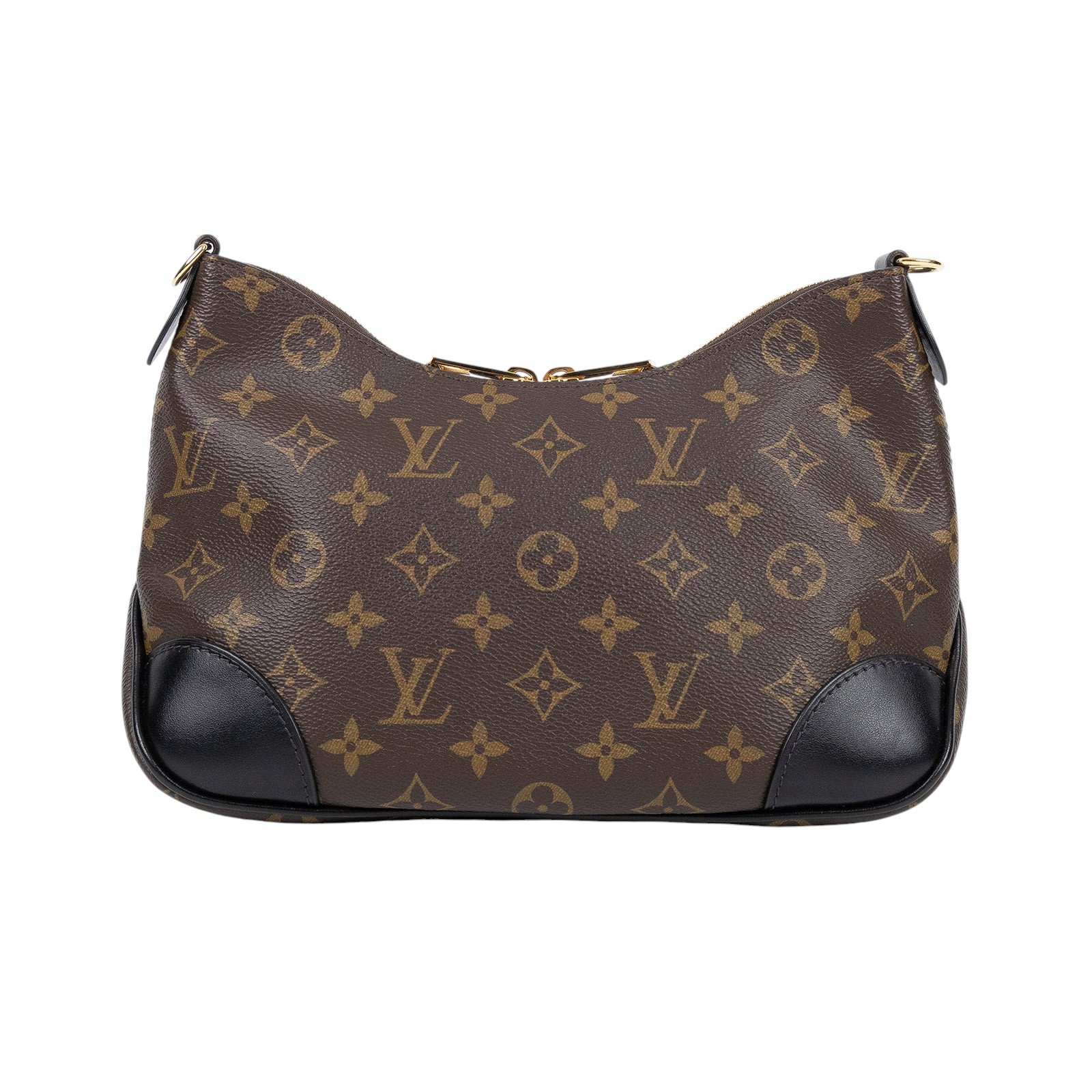 路易威登 LOUIS VUITTON Boulogne 黑色 牛角包 手提 斜肩背包 M45831 晶片款 原花Boulogne PM 防塵袋