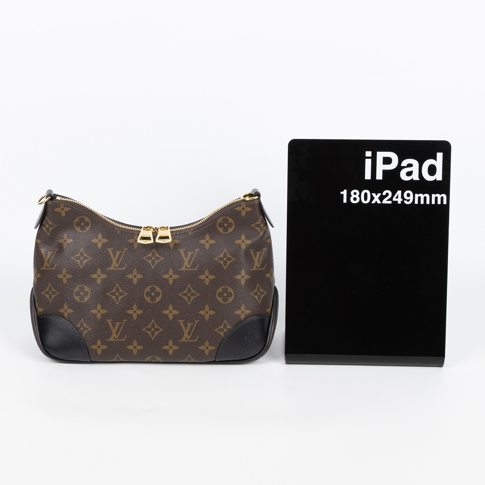 路易威登 LOUIS VUITTON Boulogne 黑色 牛角包 手提 斜肩背包 M45831 晶片款 原花Boulogne PM 防塵袋