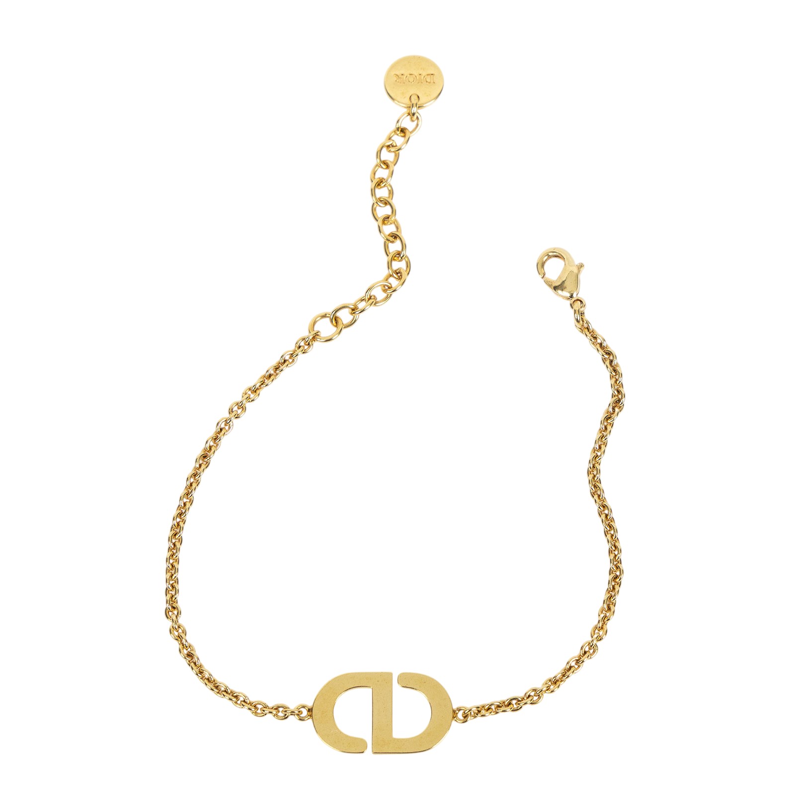 迪奧 CHRISTIAN DIOR Petit CD 手鍊 B1940WOMCY 金色PETIT CD 手鍊 防塵袋/原廠盒子