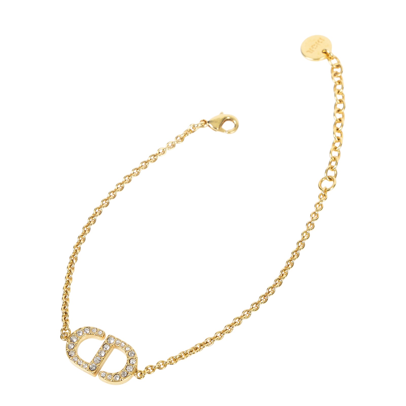 迪奧 CHRISTIAN DIOR Petit CD 手鍊 B1940WOMCY 金色PETIT CD 手鍊 防塵袋/原廠盒子