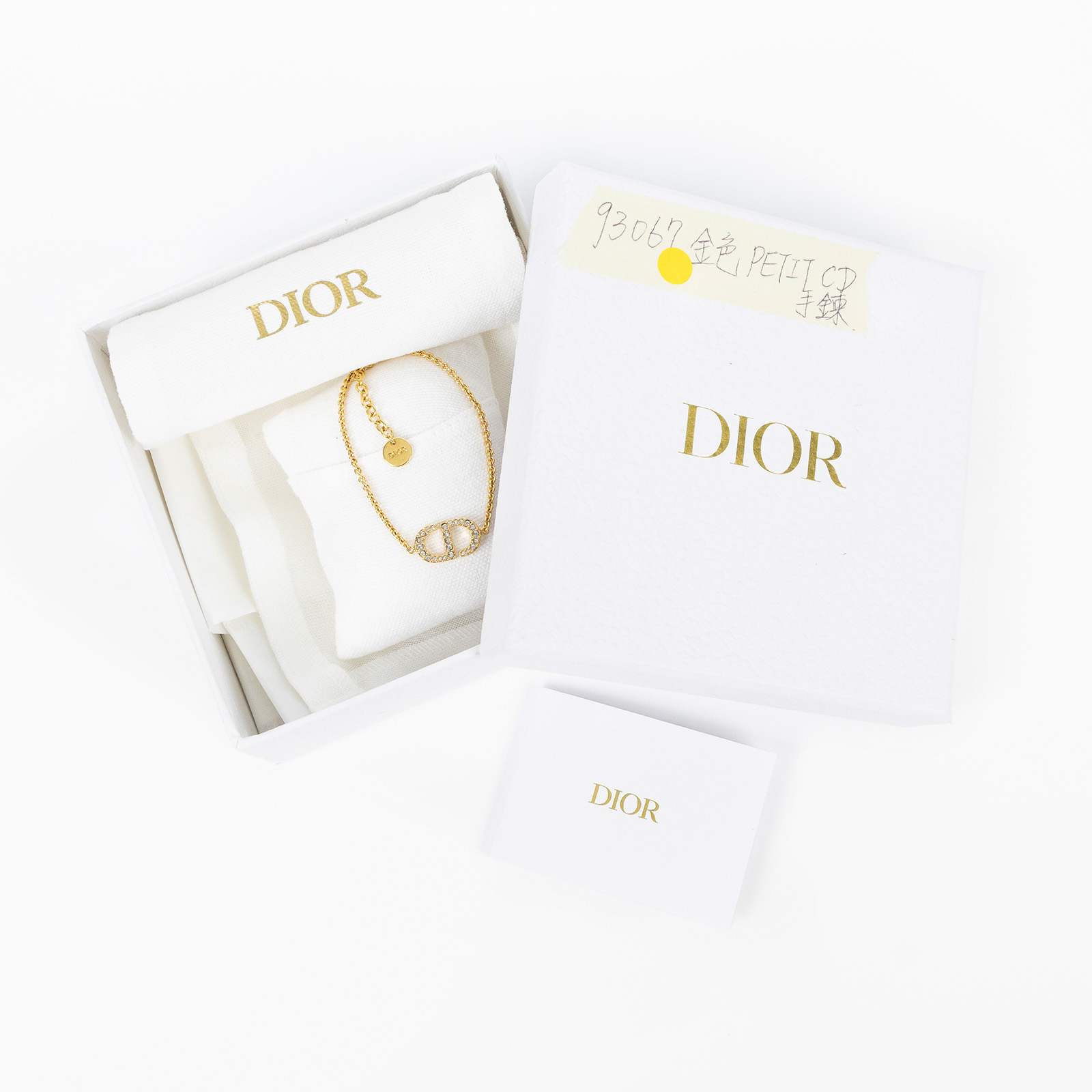 迪奧 CHRISTIAN DIOR Petit CD 手鍊 B1940WOMCY 金色PETIT CD 手鍊 防塵袋/原廠盒子