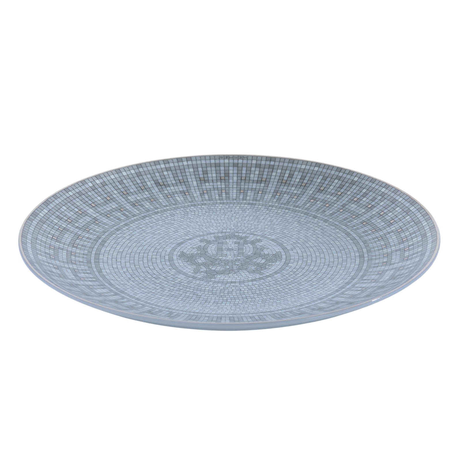愛馬仕 Hermes Ｍosaique au 24 Platinium 甜點盤 P035007P 馬賽克盤子 原廠盒子