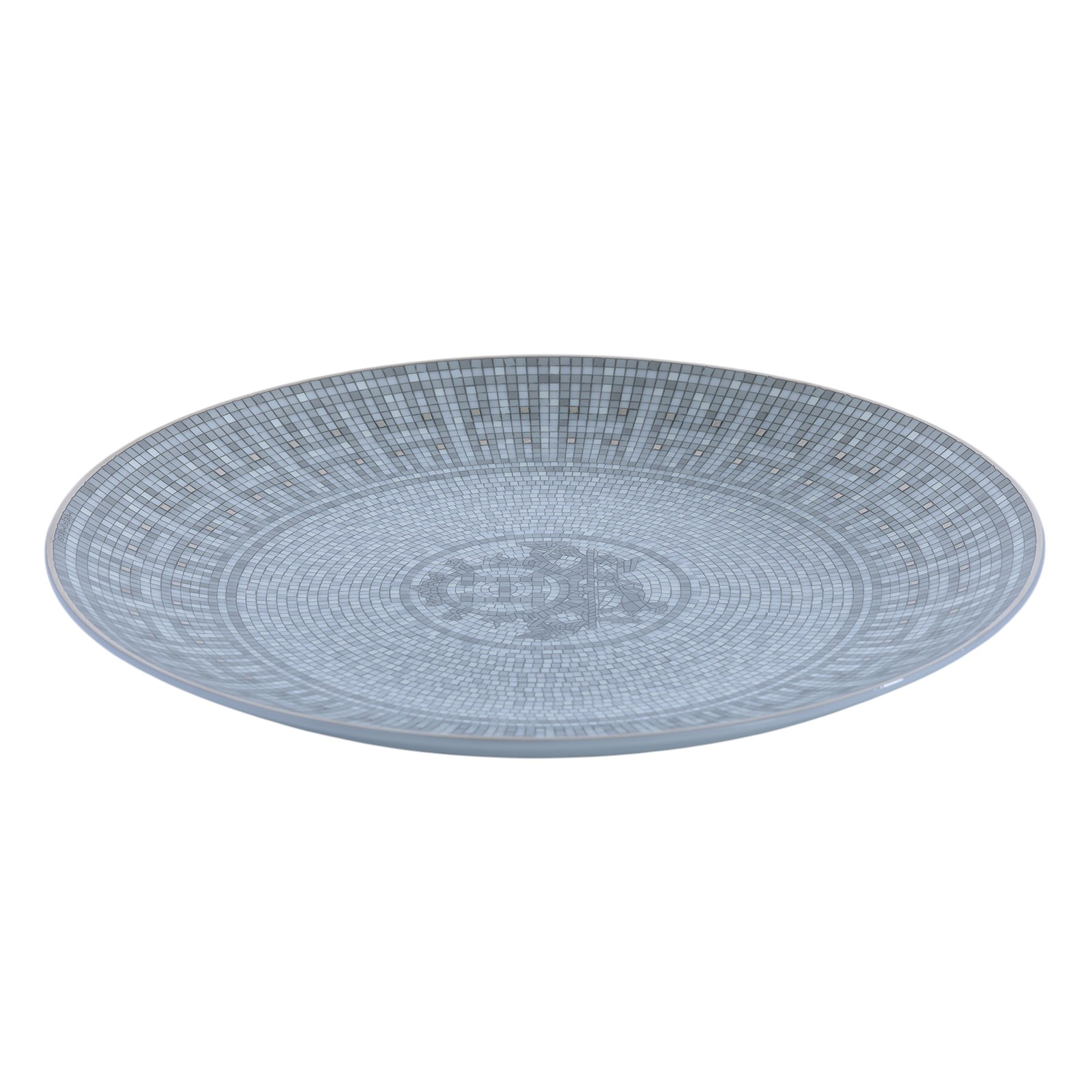 愛馬仕 Hermes Ｍosaique au 24 Platinium 甜點盤 P035007P 馬賽克盤子 原廠盒子