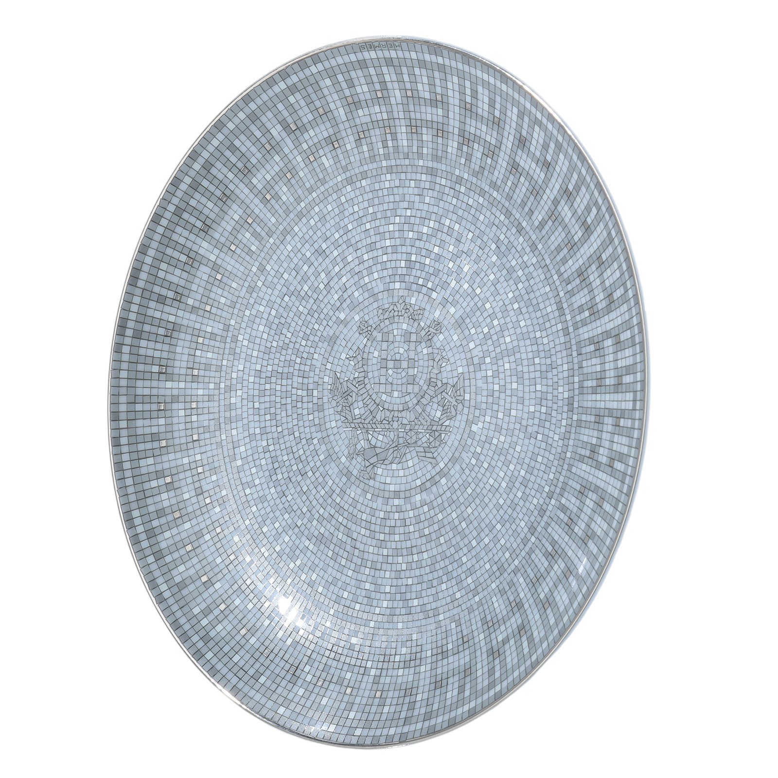 愛馬仕 Hermes Ｍosaique au 24 Platinium 甜點盤 P035007P 馬賽克盤子 原廠盒子