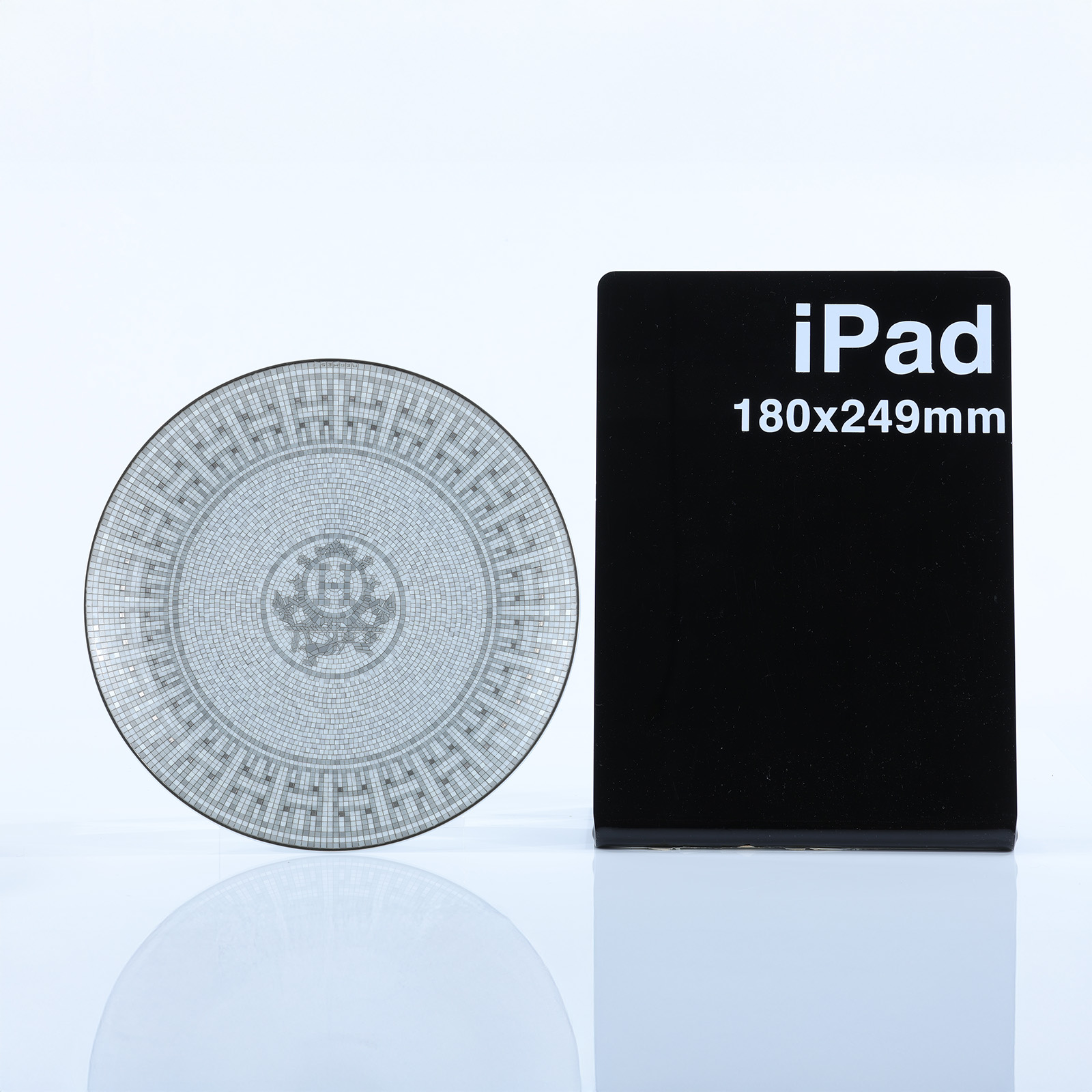愛馬仕 Hermes Ｍosaique au 24 Platinium 甜點盤 P035007P 馬賽克盤子 原廠盒子