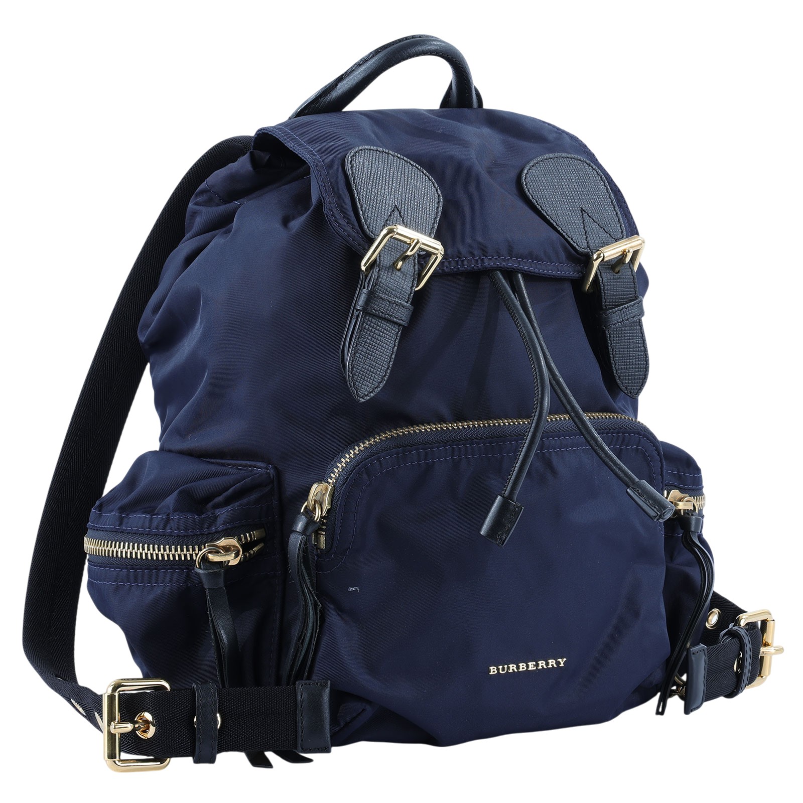 博柏利 BURBERRY The Rucksack 尼龍 後背包 40166241 藍尼龍後背包 無附屬品