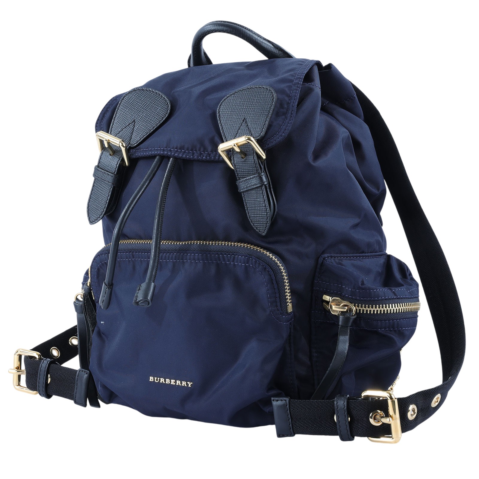 博柏利 BURBERRY The Rucksack 尼龍 後背包 40166241 藍尼龍後背包 無附屬品