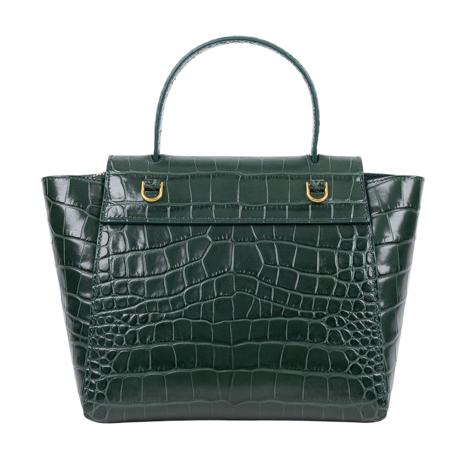 思琳 CELINE Belt 鱷魚皮壓紋 袖珍型 肩背 手提 鯰魚包  189003BTE 綠鱷魚壓紋BELT 背帶