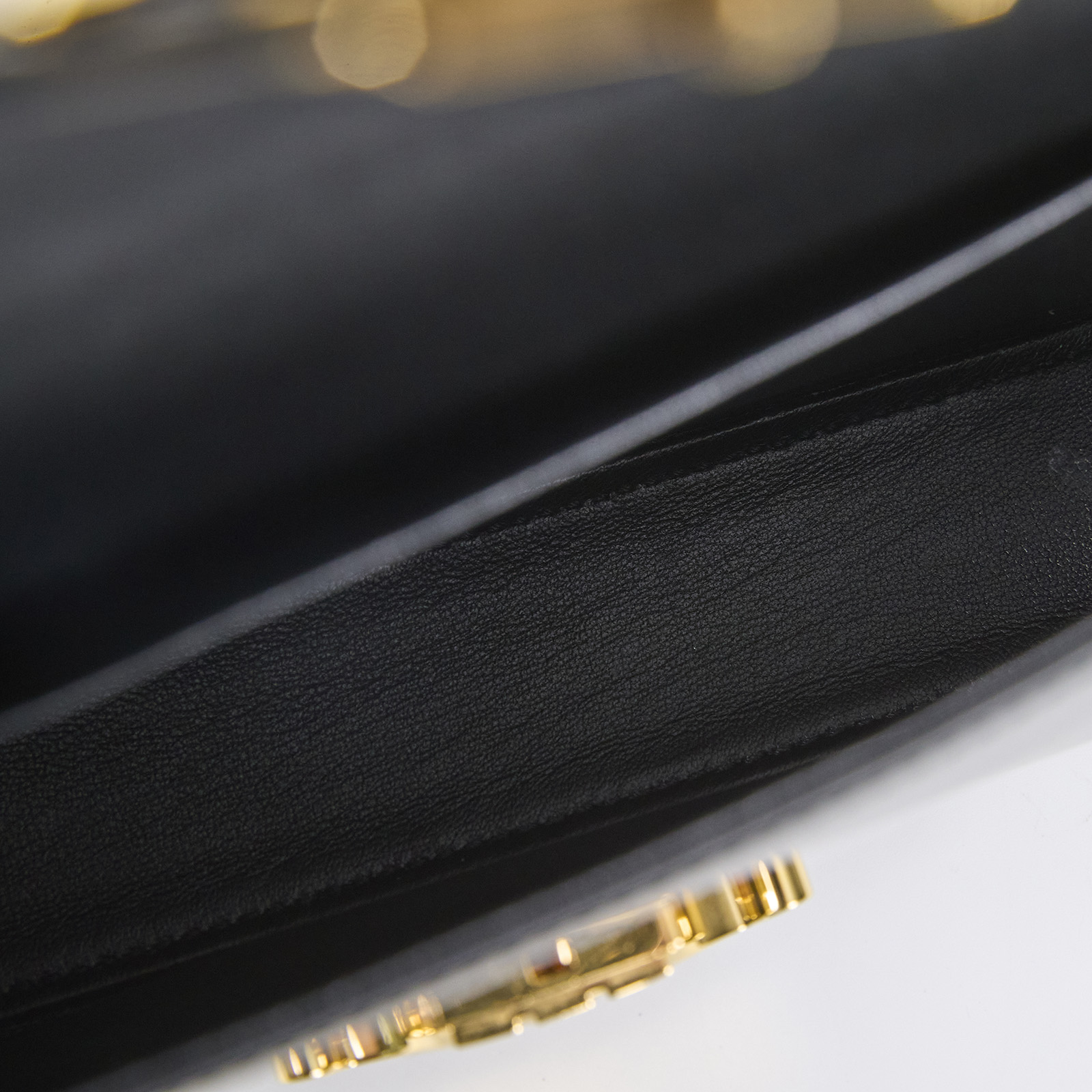 思琳 CELINE Claude 亮面牛皮革 凱旋門 肩背包 194143BF 黑金凱旋肩背包 無附屬品