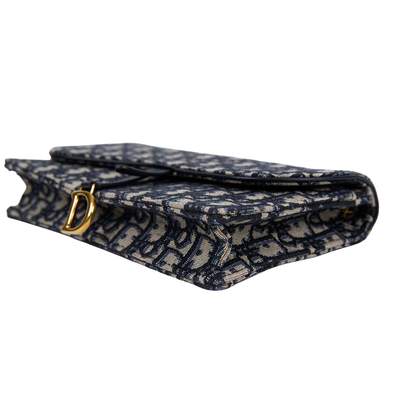 迪奧 CHRISTIAN DIOR Saddle 鍊條 WOC 手提包 S5620CTZQ 老花SADDLE肩背包 無附屬品