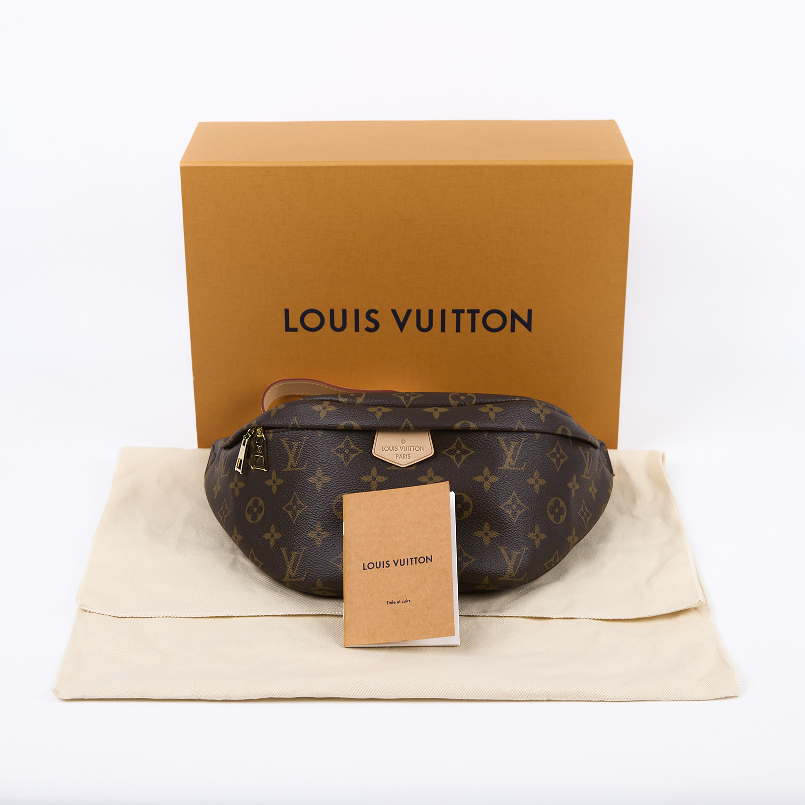 路易威登 LOUIS VUITTON Bumbag 經典帆布 腰包 斜跨包 M43644 原花腰包 原廠盒子/防塵袋