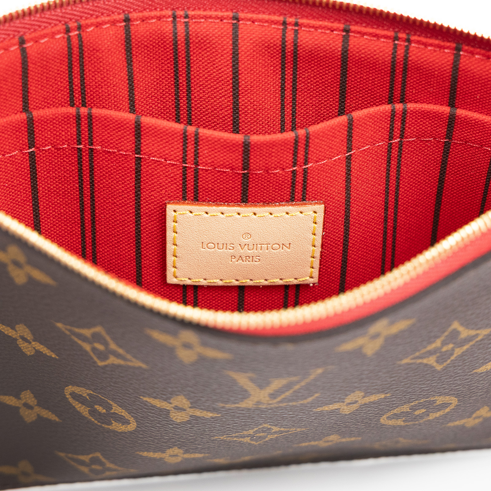 路易威登 LOUIS VUITTON Neverfull MM 櫻桃紅 肩背購物包 M41177 原花Neverfull內附迷你POUCH 無附屬品