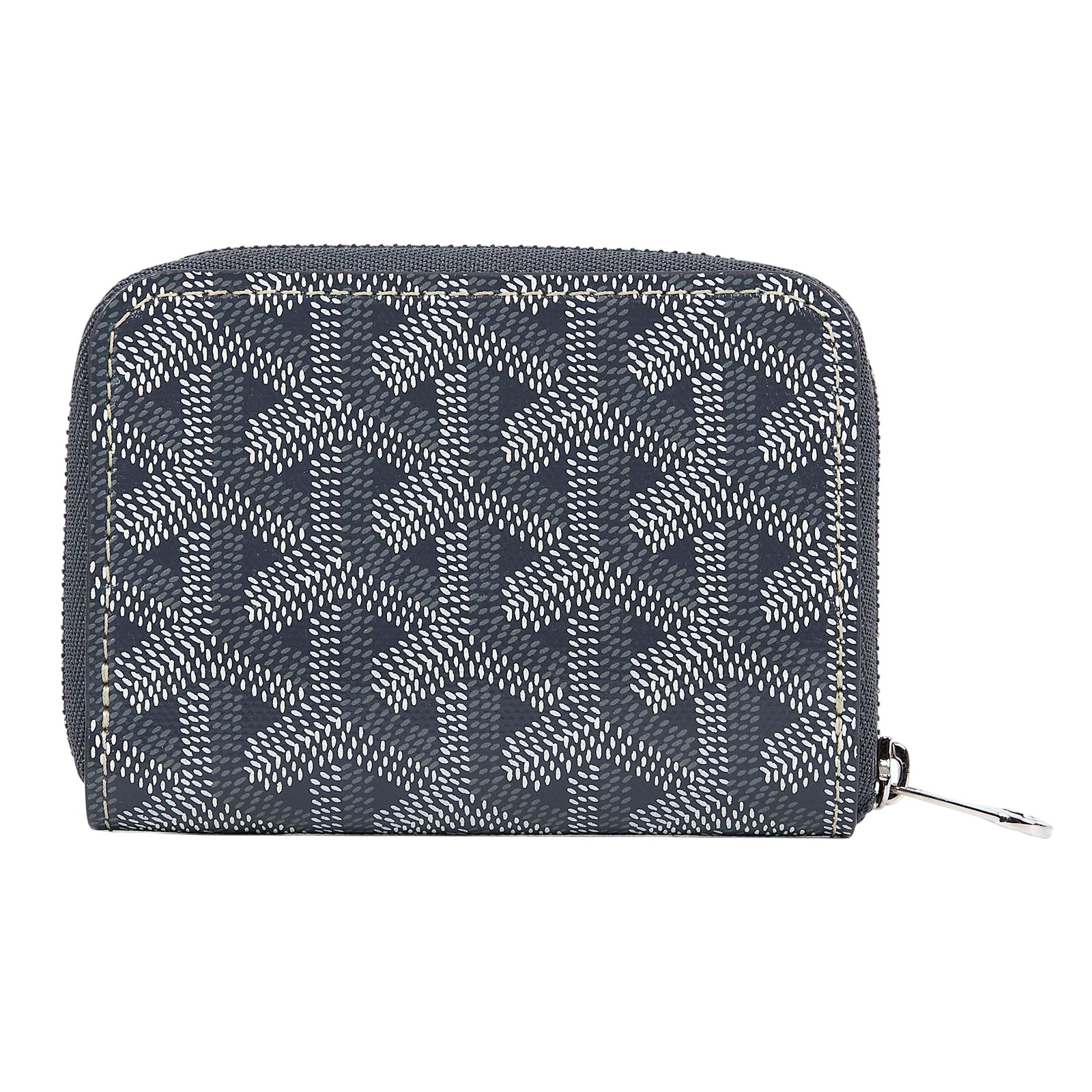 高雅德 GOYARD Matignon Mini Wallet 錢包 拉鍊 短夾 MATIGNMINTY 灰LOGO拉鍊零錢包 原廠盒子