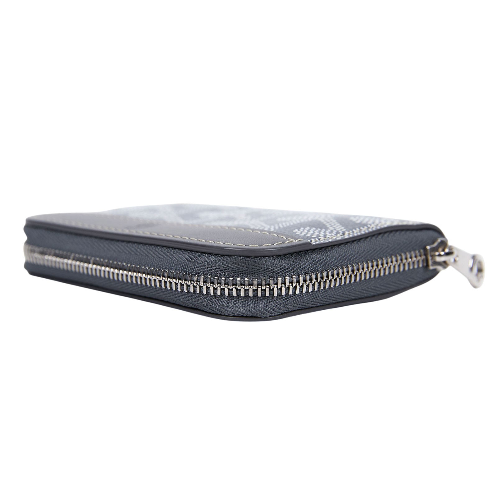 高雅德 GOYARD Matignon Mini Wallet 錢包 拉鍊 短夾 MATIGNMINTY 灰LOGO拉鍊零錢包 原廠盒子