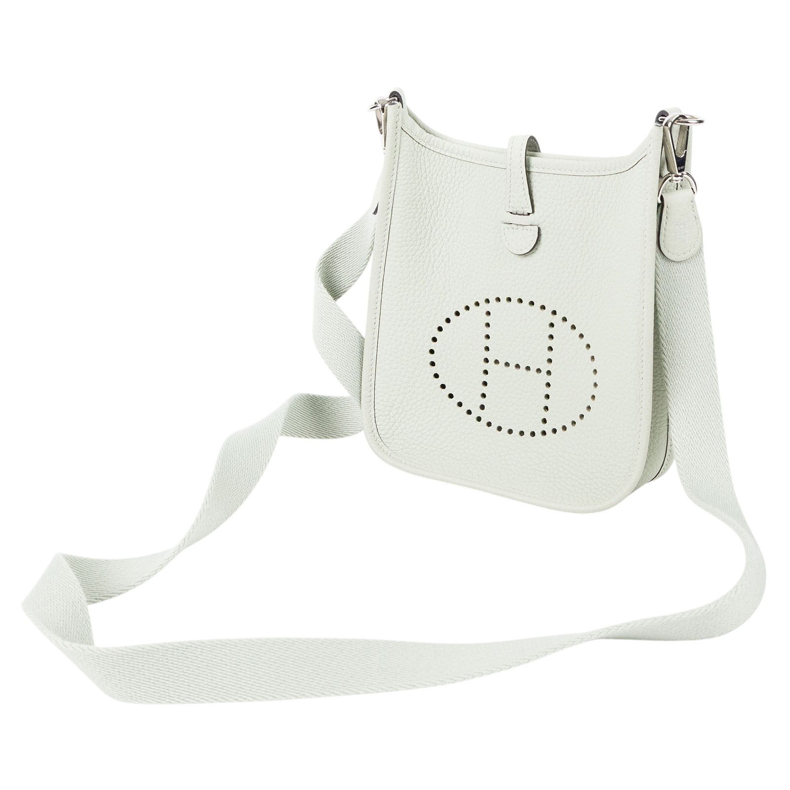 愛馬仕 Hermes Evelyne 16 Amazone bag 伊芙琳包 銀色五金 冰晶灰 H069426CKDU B刻/  防塵袋/原廠盒子/購買證明