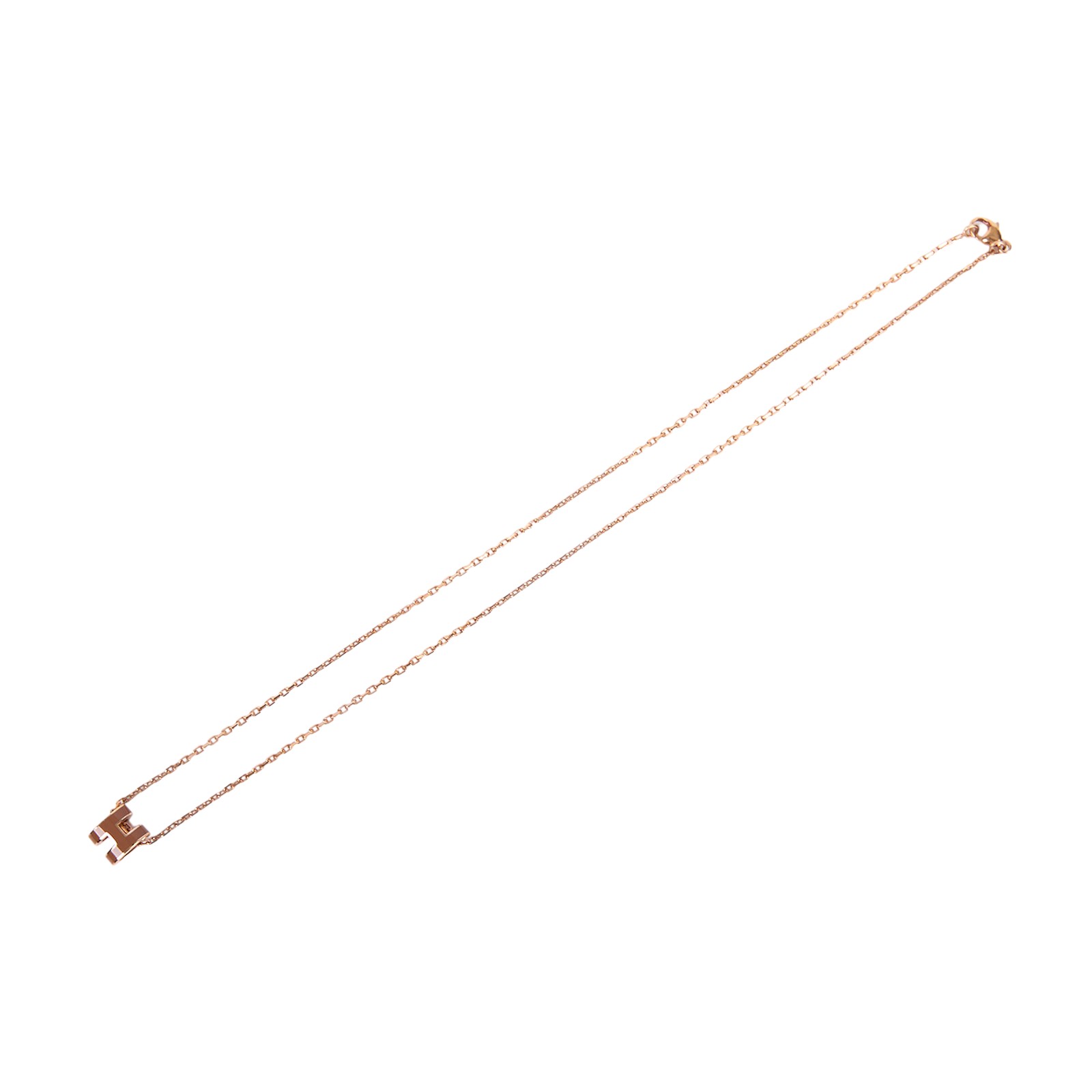 愛馬仕 Hermes Mini Pop H 墜飾 新金色 H147992FOA9 棕MINI POP H項鍊 原廠盒子/防塵袋/購買證明