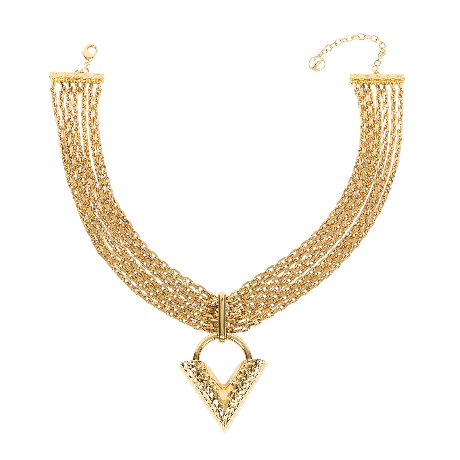路易威登 LOUIS VUITTON Essential V Guilloche Choker 項鍊 M67440  原廠盒子/防塵袋