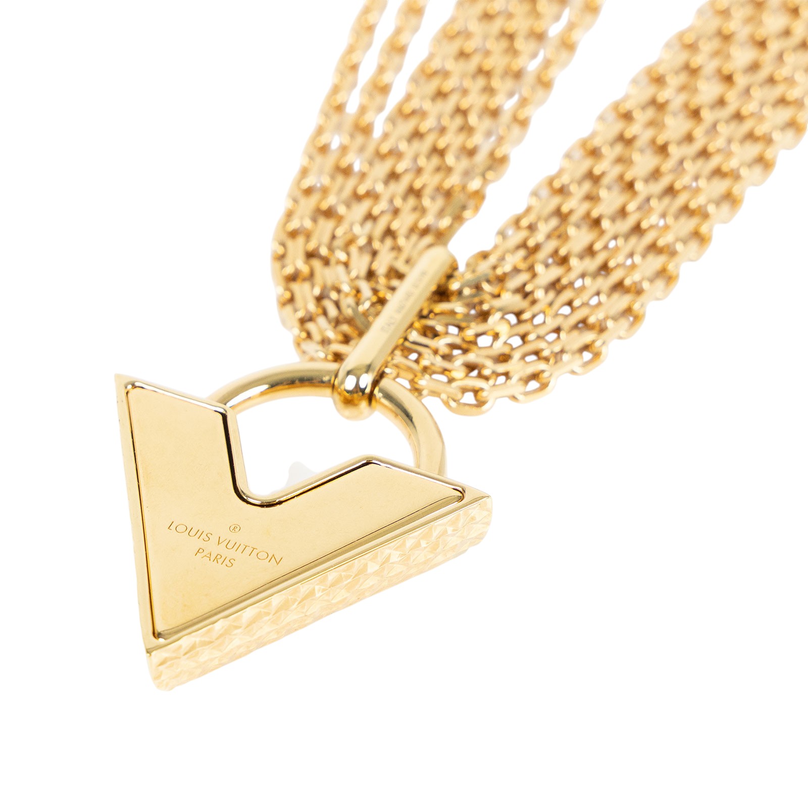 路易威登 LOUIS VUITTON Essential V Guilloche Choker 項鍊 M67440  原廠盒子/防塵袋