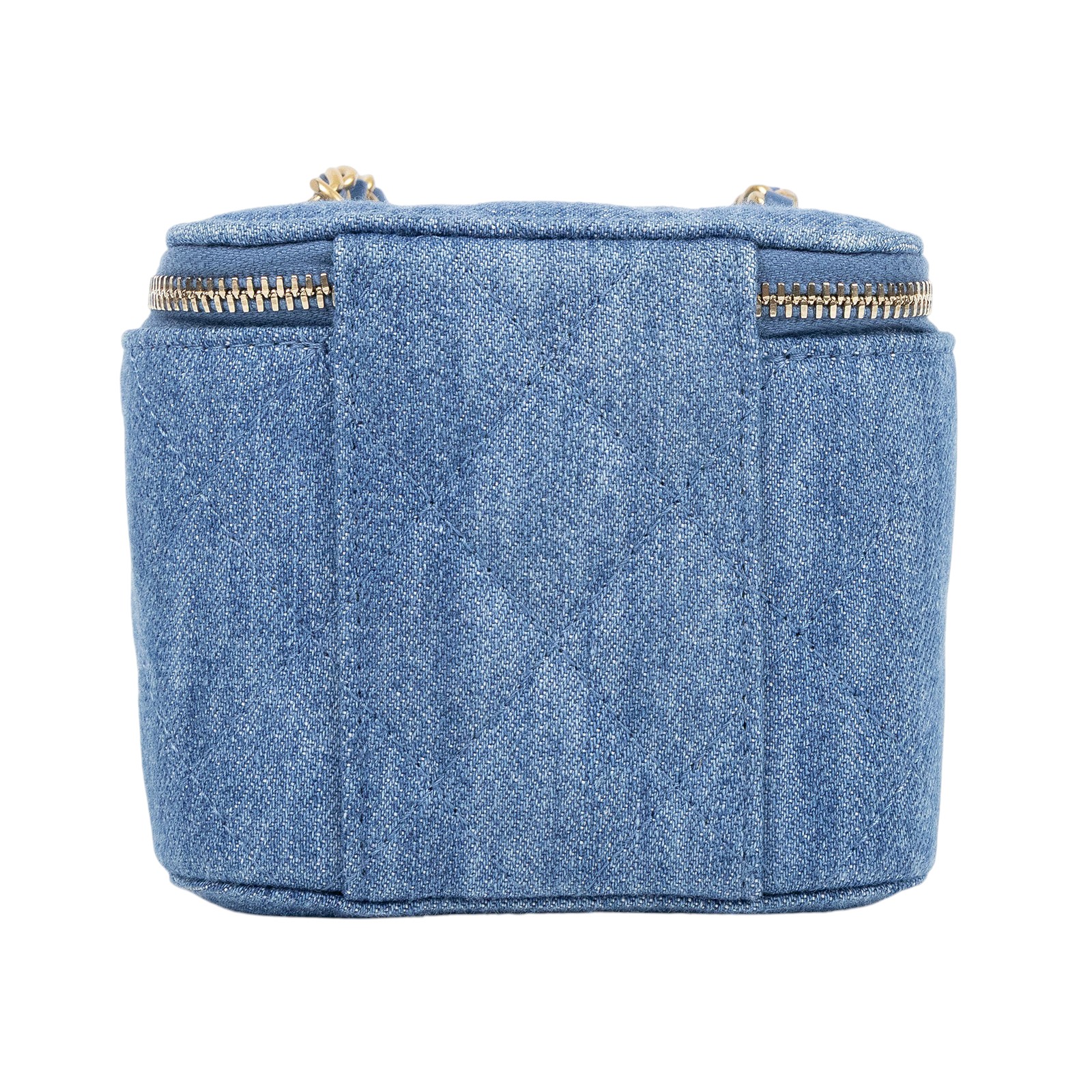 香奈兒 CHANEL Vavnity 金球 斜背 化妝包 AP1447_DENIM 31開單寧金球MINI VANITY 防塵袋/保證卡