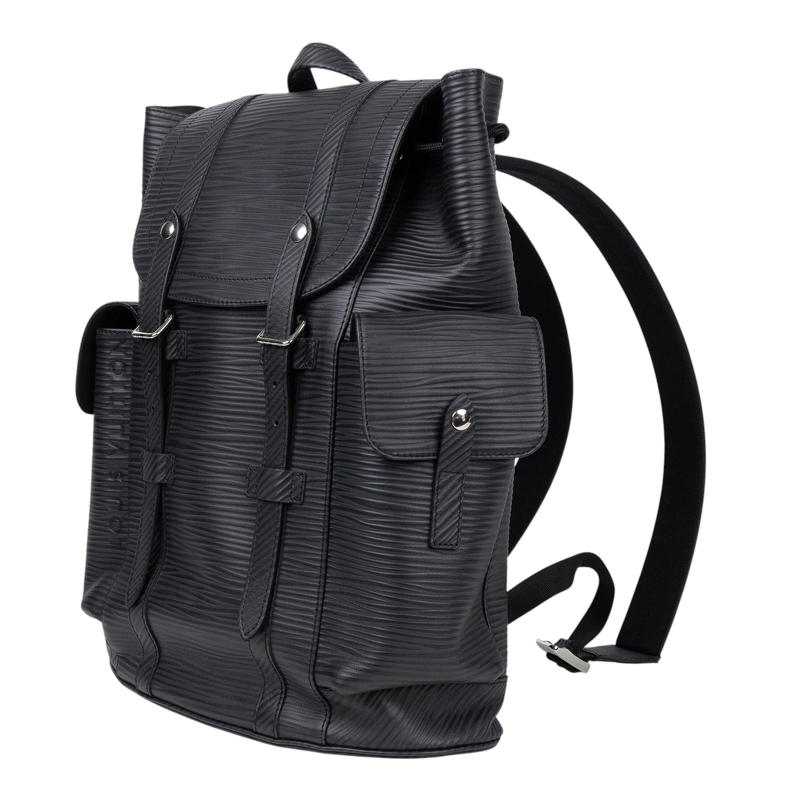 路易威登 LOUIS VUITTON Christopher MM 後背包 Epi XL 壓紋皮革 M24326 晶片款  原廠盒子/防塵袋/吊牌/購買證明