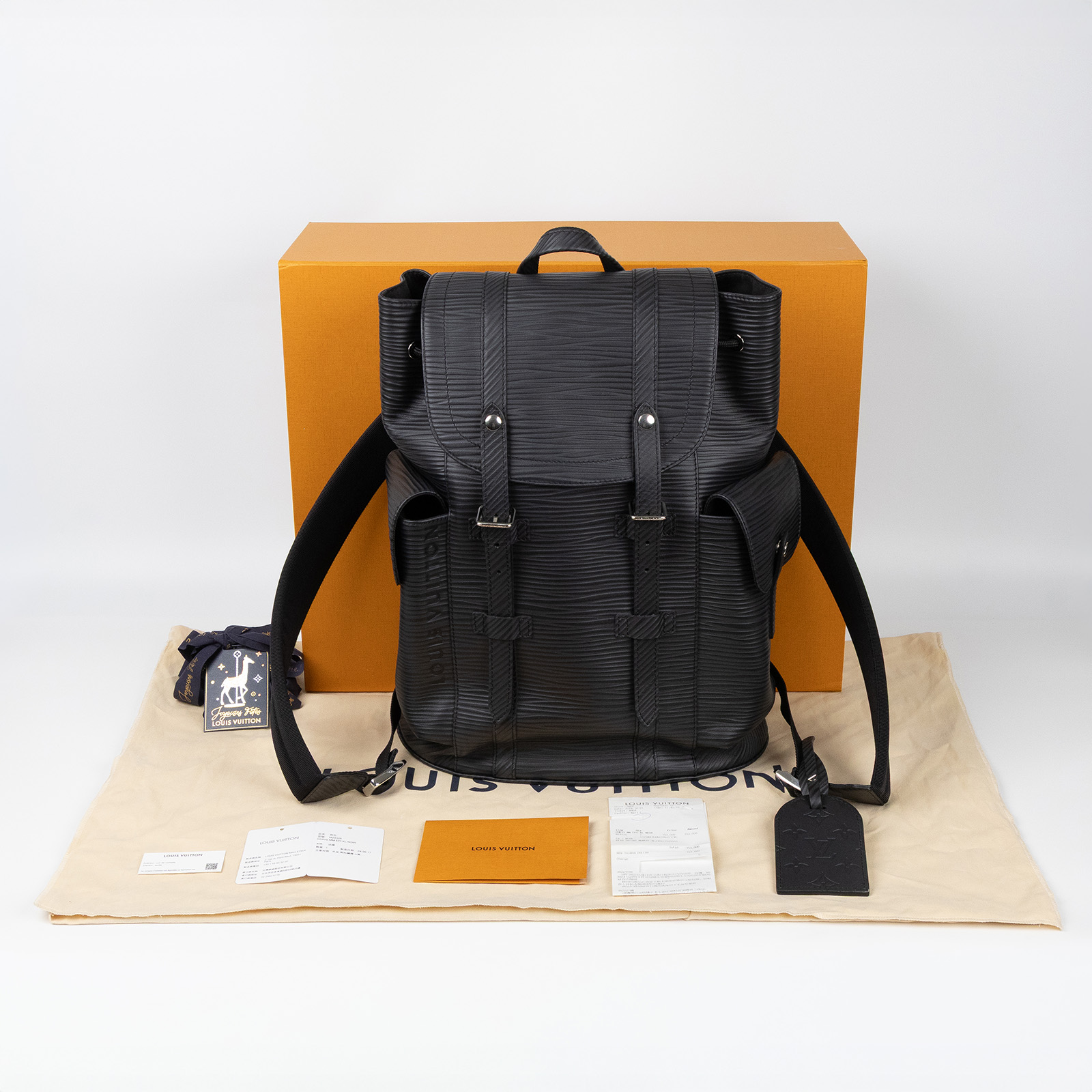 路易威登 LOUIS VUITTON Christopher MM 後背包 Epi XL 壓紋皮革 M24326 晶片款  原廠盒子/防塵袋/吊牌/購買證明