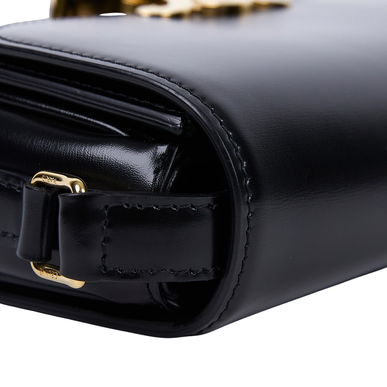 思琳 CELINE 亮面牛皮革 Teen Triomphe 凱旋門 肩背包 188423BF4 黑TEEN TRIOMPHE肩背包 防塵袋