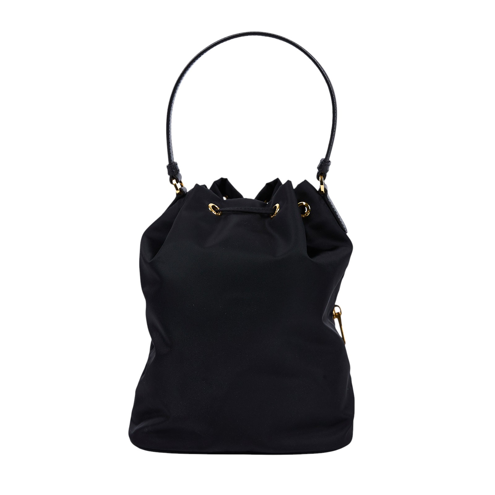 普拉達 PRADA Duet Re-Nylon 水桶袋 1BH038_RV44 黑尼龍水桶包 無附屬品