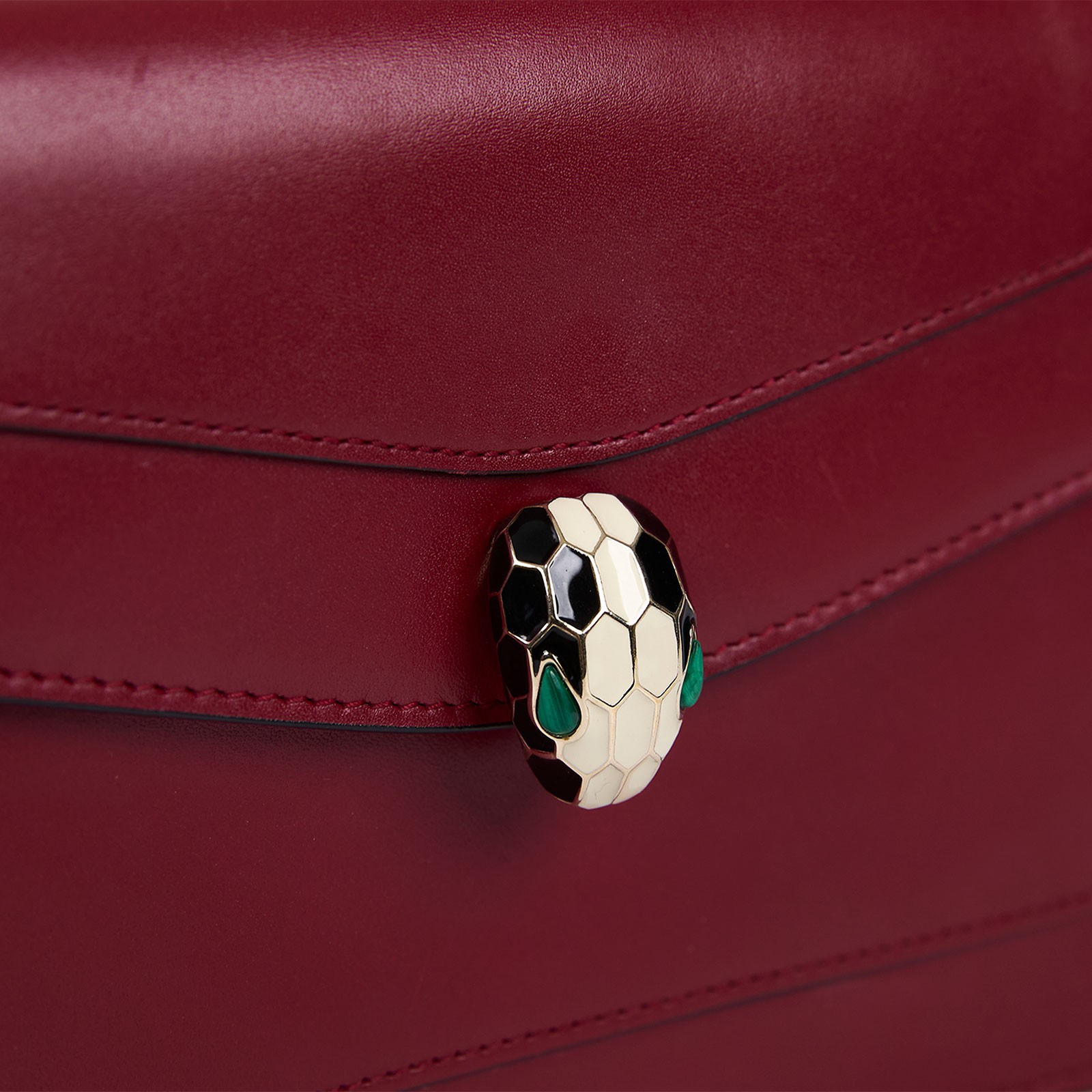 寶格麗 BVLGARI Serpenti Forever 鏈帶包 281300 暗紅蛇頭WOC 原廠盒子