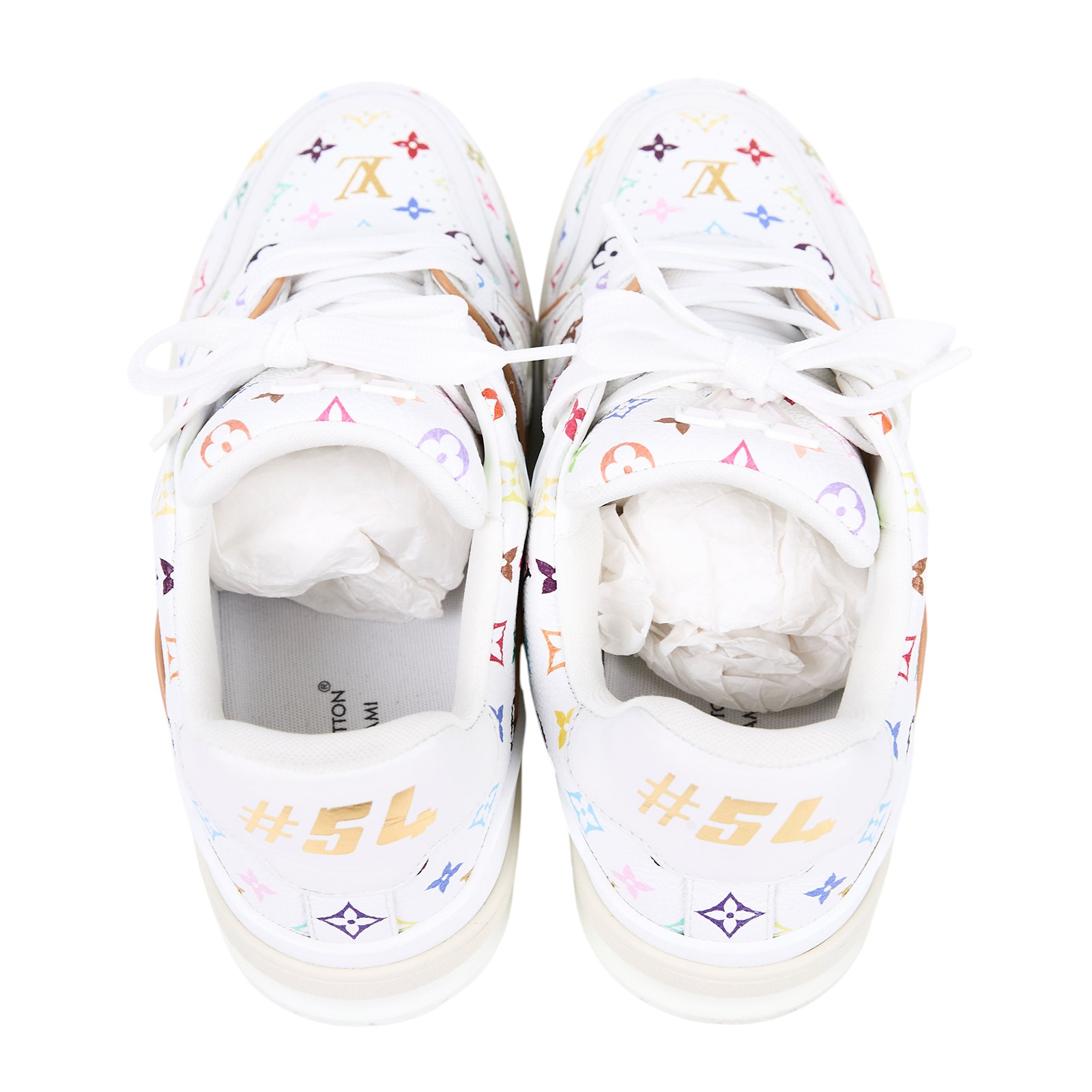 路易威登 LOUIS VUITTON LV Trainer 運動鞋 村上隆 聯名 白色 1AGZDL 白彩TRAINER運動鞋#37 原廠盒子/防塵袋