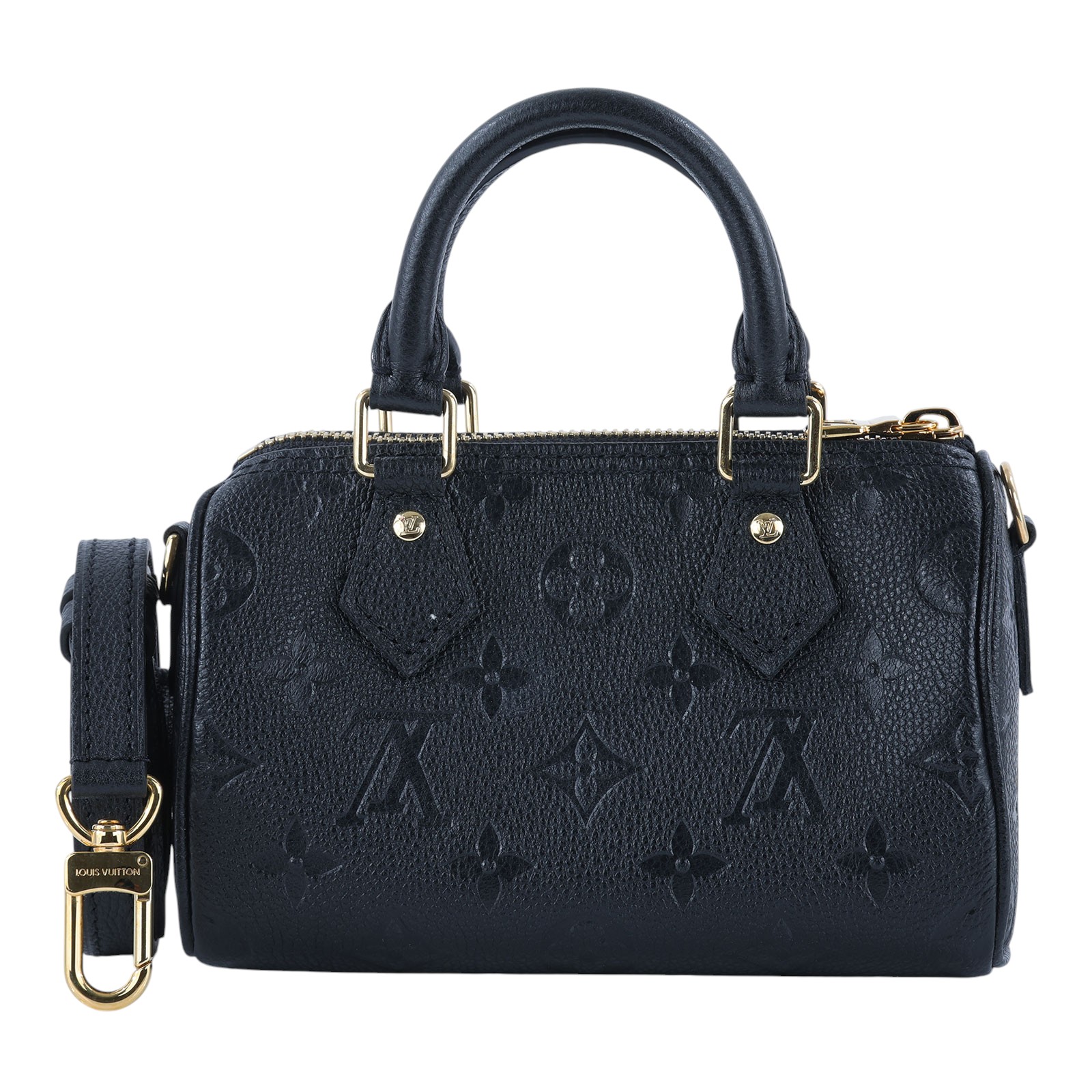 路易威登 LOUIS VUITTON Nano Speedy 壓花牛皮 迷你 鍊帶 波士頓包 M82450 晶片款  原廠盒子/防塵袋/購買證明