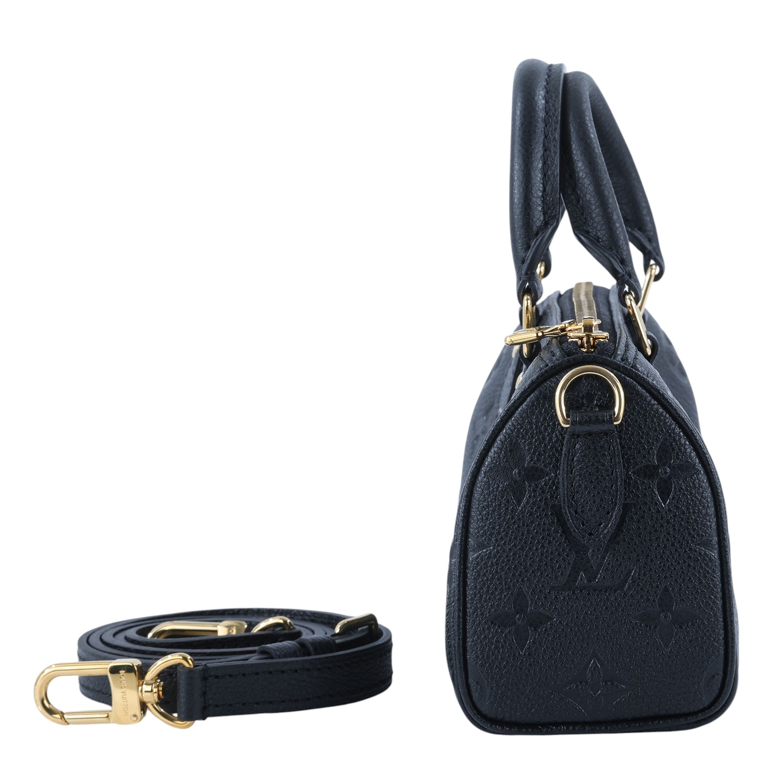 路易威登 LOUIS VUITTON Nano Speedy 壓花牛皮 迷你 鍊帶 波士頓包 M82450 晶片款  原廠盒子/防塵袋/購買證明