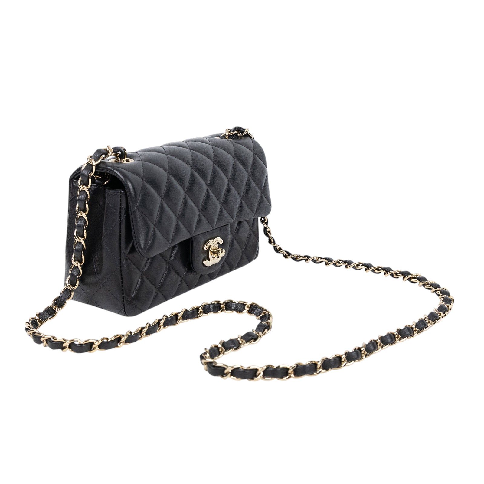 香奈兒 CHANEL CF 迷你 口蓋包 A69900 Y04059 晶片款 黑羊COCO20 無附屬品(邊角擦傷)