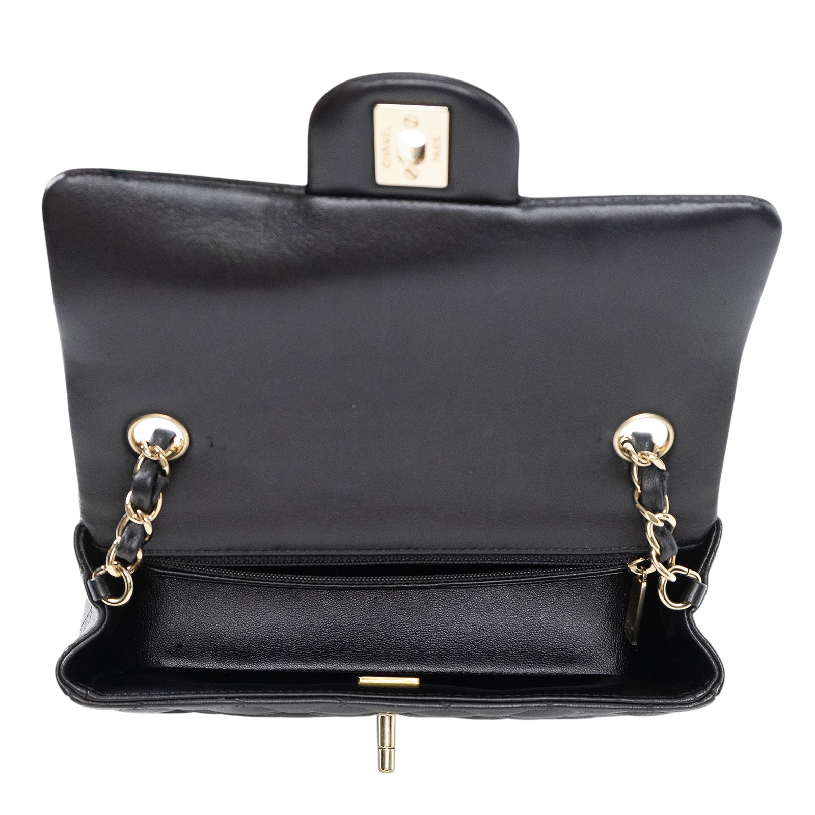 香奈兒 CHANEL CF 迷你 口蓋包 A69900 Y04059 晶片款 黑羊COCO20 無附屬品(邊角擦傷)