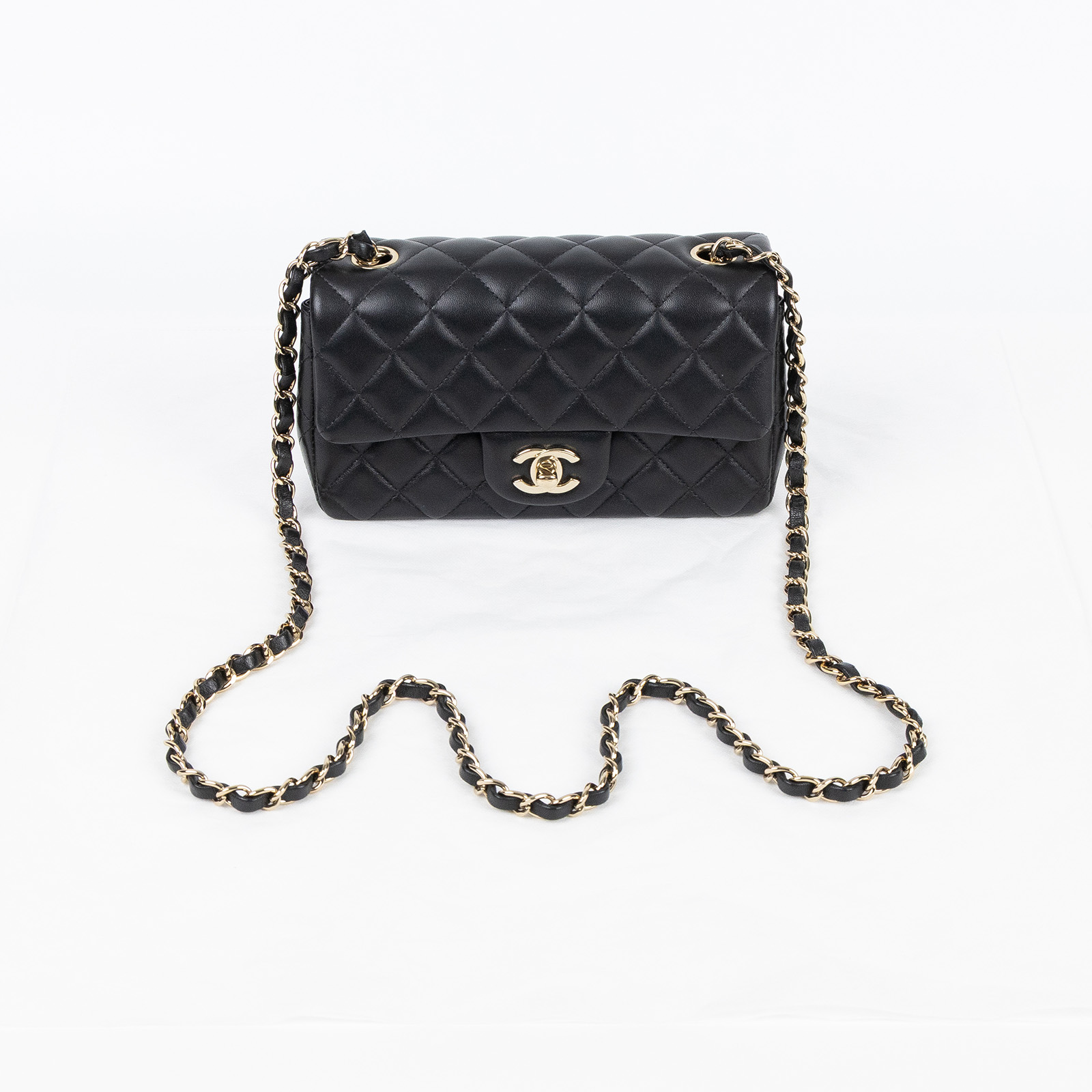 香奈兒 CHANEL CF 迷你 口蓋包 A69900 Y04059 晶片款 黑羊COCO20 無附屬品(邊角擦傷)