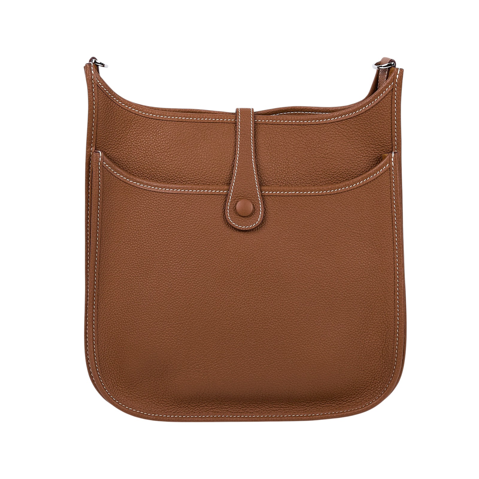 愛馬仕 Hermes Evelyne Bag 伊芙琳包 29 馬蹄型 EV29 U刻 金棕EVELYNE29 原廠盒子/防塵袋/背帶