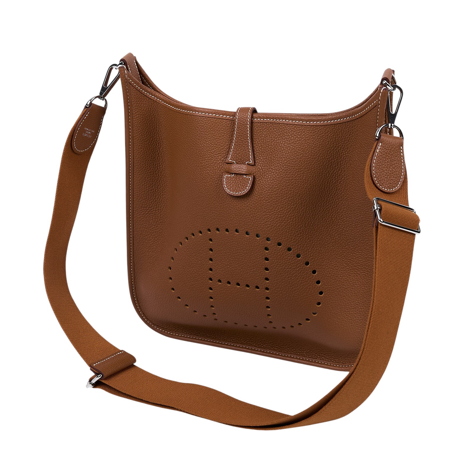 愛馬仕 Hermes Evelyne Bag 伊芙琳包 29 馬蹄型 EV29 U刻 金棕EVELYNE29 原廠盒子/防塵袋/背帶