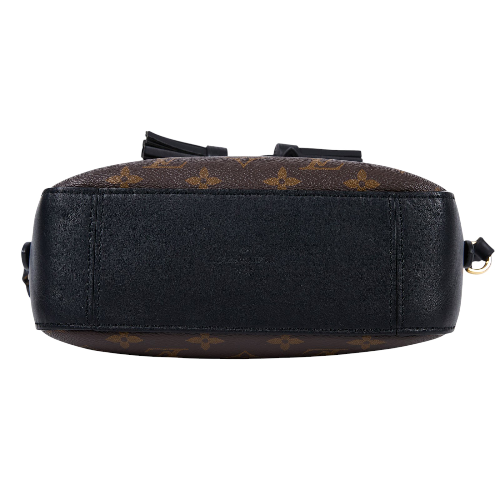 路易威登 LOUIS VUITTON Saintonge 相機包 M43555 黑拼原花流蘇相機包 無附屬品