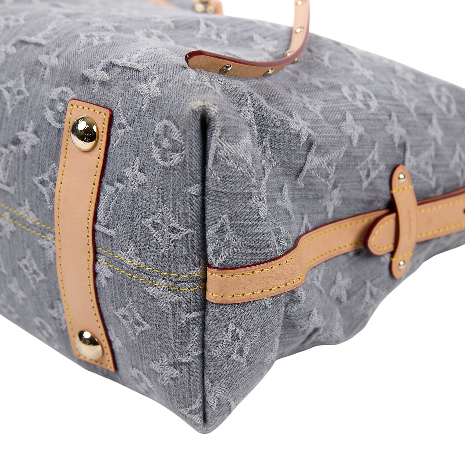路易威登 LOUIS VUITTON CarryAll MM 丹寧 肩背包 Nautical 系列 M13289 晶片款  原廠盒子/防塵袋